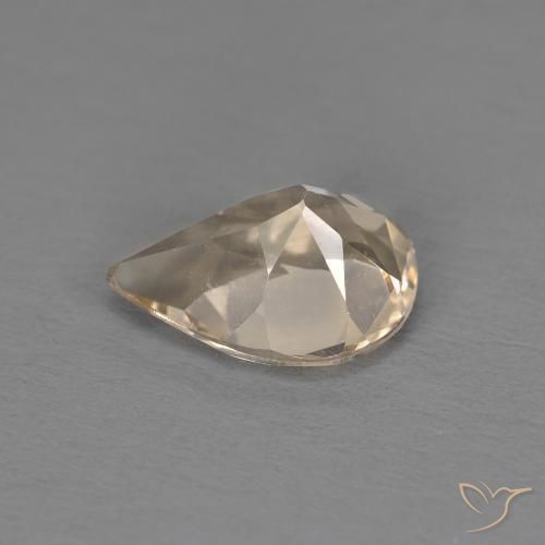 Morganite Dorato chiaro naturale da 0.98 ct, Forma a pera, VS