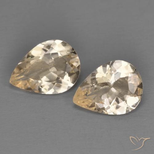 1.56ctw Naturale Dorato chiaro Morganite, Forma a pera, VS
