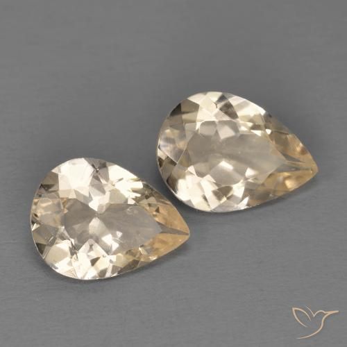 Gemme di Morganite Dorato chiaro naturale da 1.56 ct, Forma a pera, VS