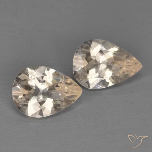 1.74ctw Naturale Dorato molto chiaro Morganite, Forma a pera, VS