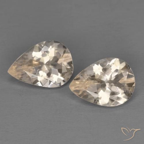 Gemme di Morganite Dorato molto chiaro naturale da 1.74 ct, Forma a pera, VS