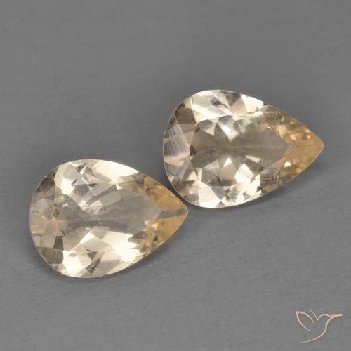Gemme di Morganite Oro naturale da 1.63 ct, Forma a pera, VS