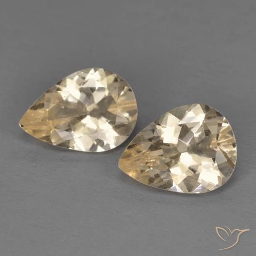 1.73ctw Naturale Dorato chiaro Morganite, Forma a pera, VS