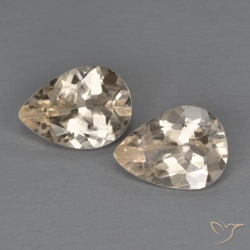 1.72ctw Naturale Dorato chiaro Morganite, Forma a pera, VS