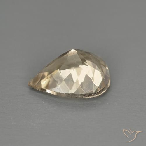 Morganite Dorato chiaro naturale da 0.82 ct, Forma a pera, VS-SI