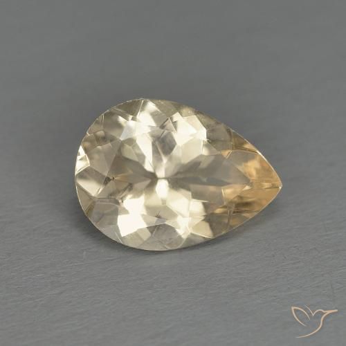 Morganite Dorato chiaro naturale da 0.86 ct, Forma a pera, VS