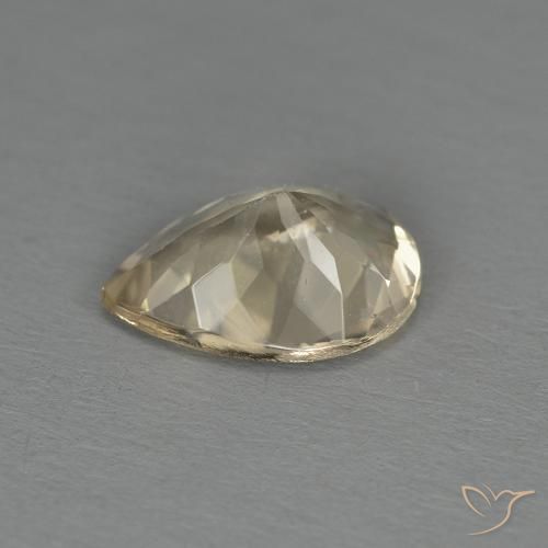 Morganite Dorato chiaro naturale da 0.86 ct, Forma a pera, VS