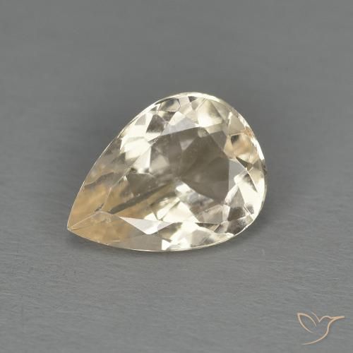 1.00ct Naturale Dorato chiaro Morganite, Forma a pera, VS
