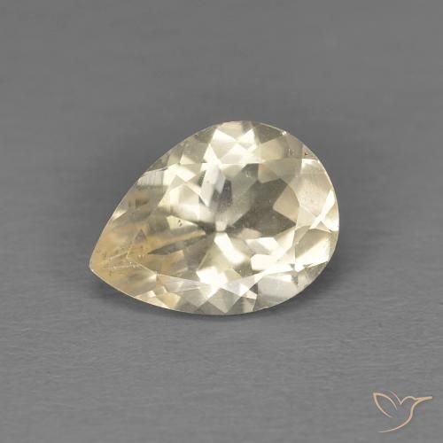 0.83ct Naturale Dorato chiaro Morganite, Forma a pera, VS