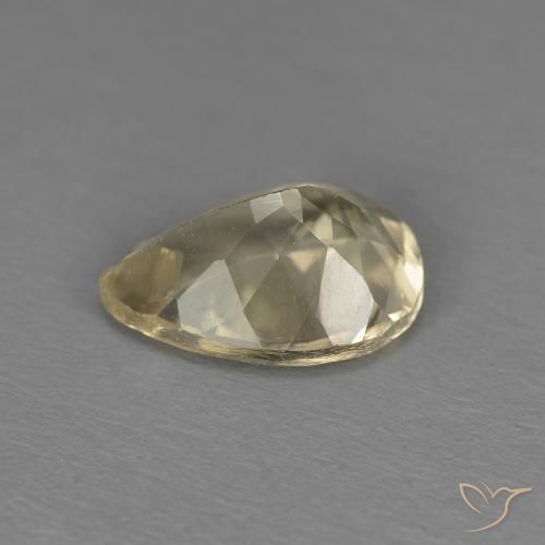 Morganite Dorato chiaro naturale da 0.99 ct, Forma a pera, VS