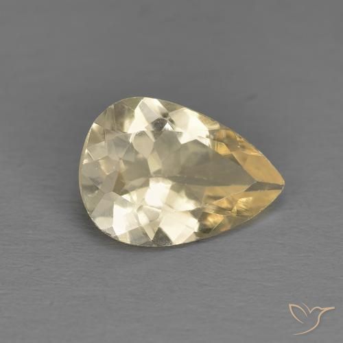 Morganite Dorato chiaro naturale da 0.90 ct, Forma a pera, VS