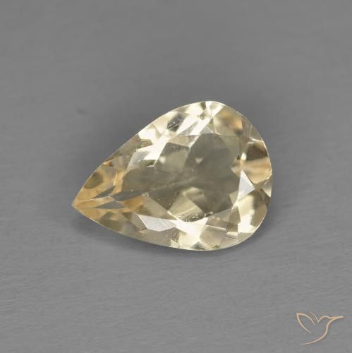 Morganite Dorato chiaro naturale da 0.79 ct, Forma a pera, VS