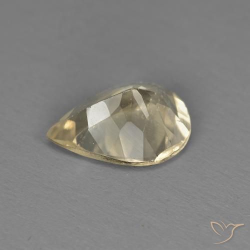 Morganite Dorato chiaro naturale da 0.89 ct, Forma a pera, VS