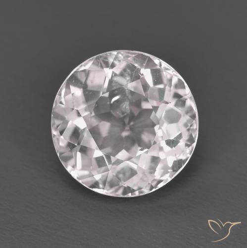 1.61ct Naturale Rosa chiaro Morganite, Rotondo, VS