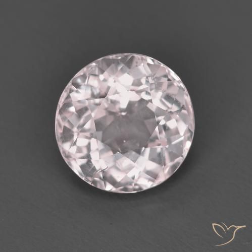 1.52ct Naturale Rosa chiaro Morganite, Rotondo, VS