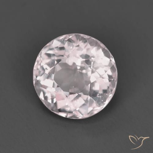 Morganite Rosa chiaro naturale da 1.52 ct, Rotondo, VS