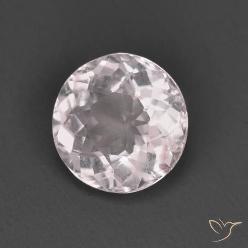 Morganite Rosa chiaro naturale da 1.32 ct, Rotondo, VS
