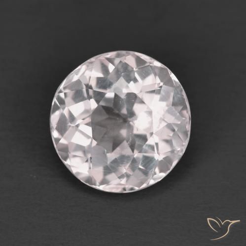Morganite Rosa chiaro naturale da 1.65 ct, Rotondo, VS