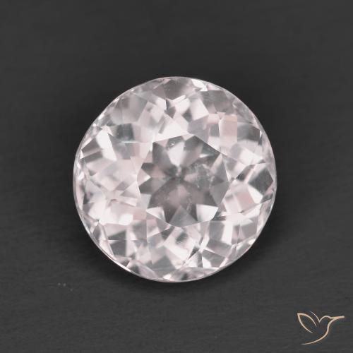 Morganite Rosa chiaro naturale da 1.65 ct, Rotondo, VS
