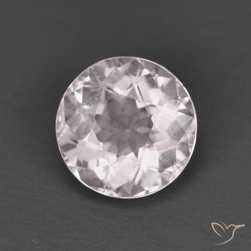 Morganite Rosa chiaro naturale da 1.38 ct, Rotondo, VS