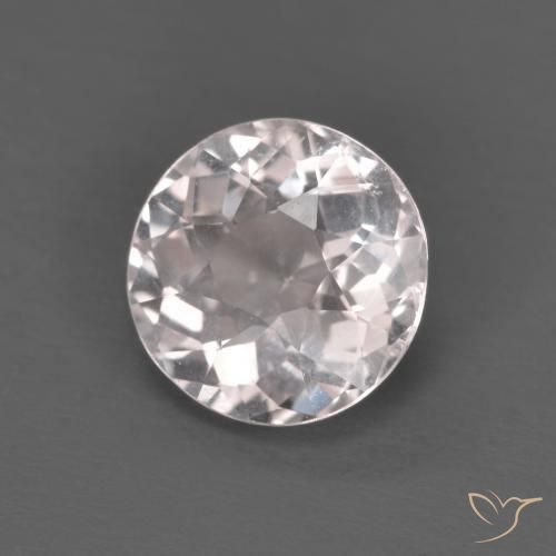 Morganite Rosa chiaro naturale da 1.28 ct, Rotondo, VVS-VS