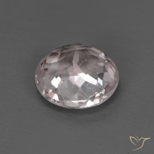 Morganite Rosa chiaro naturale da 1.28 ct, Rotondo, VVS-VS