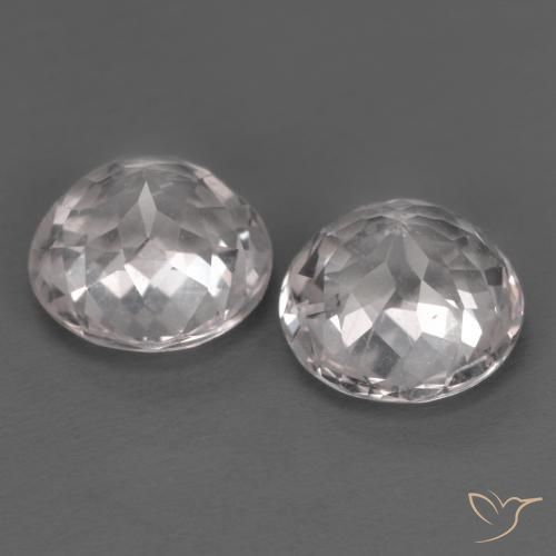 Gemme di Morganite Rosa chiaro naturale da 2.84 ct, Rotondo, VS