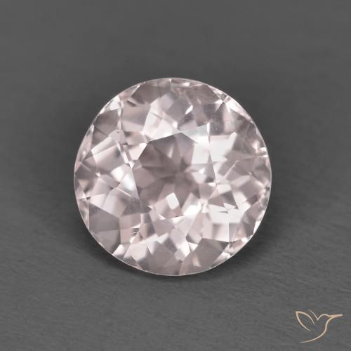 Morganite Rosa chiaro naturale da 1.54 ct, Rotondo, VVS-VS