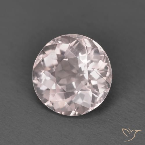 Morganite Rosa chiaro naturale da 1.54 ct, Rotondo, VVS-VS