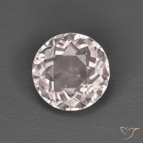 1.44ct Naturale Rosa chiaro Morganite, Rotondo, VVS-VS