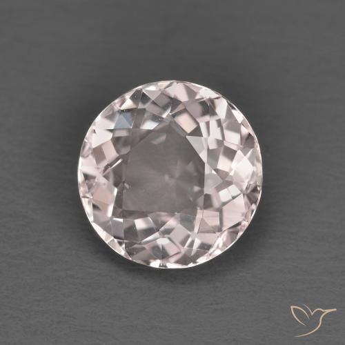 Morganite Rosa chiaro naturale da 1.44 ct, Rotondo, VVS-VS