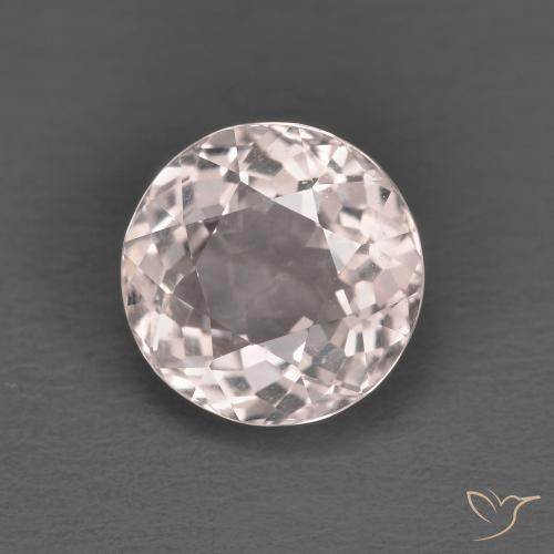 Morganite Rosa chiaro naturale da 1.82 ct, Taglio rotondo, VVS-VS
