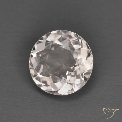 Morganite Rosa salmone naturale da 1.28 ct, Rotondo, VVS-VS