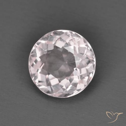 Morganite Rosa chiaro naturale da 1.47 ct, Rotondo, VVS-VS