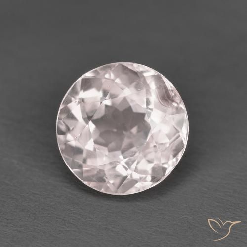 Morganite Rosa chiaro naturale da 1.38 ct, Rotondo, VS