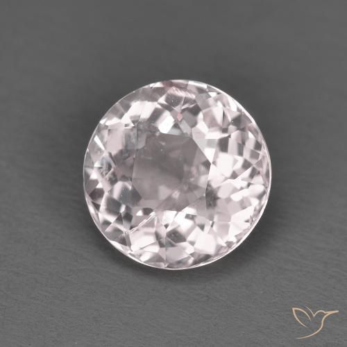 Morganite Rosa chiaro naturale da 1.52 ct, Rotondo, VS