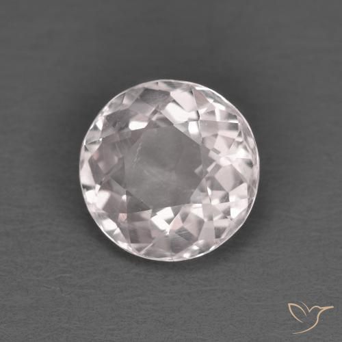 Morganite Rosa chiaro naturale da 1.23 ct, Rotondo, VS