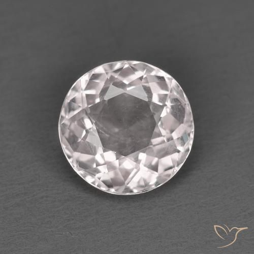 Morganite Rosa chiaro naturale da 1.23 ct, Rotondo, VS