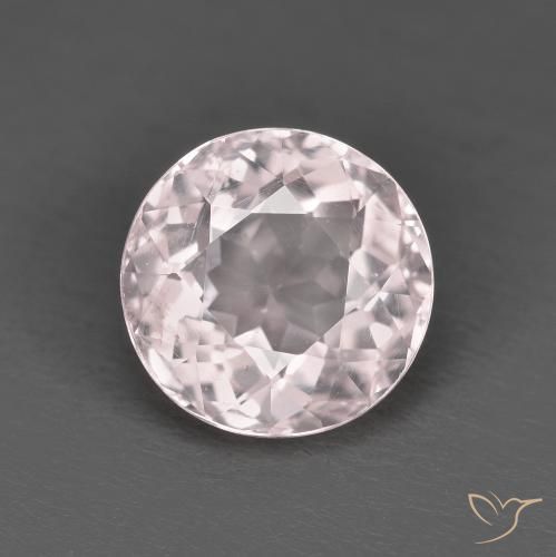 1.61ct Naturale Rosa chiaro Morganite, Rotondo, VS
