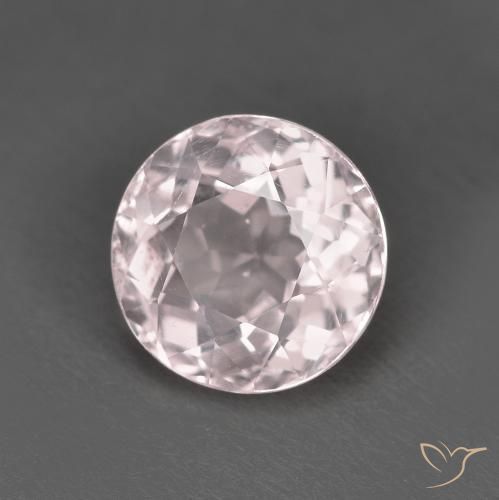 Morganite Rosa chiaro naturale da 1.61 ct, Rotondo, VS