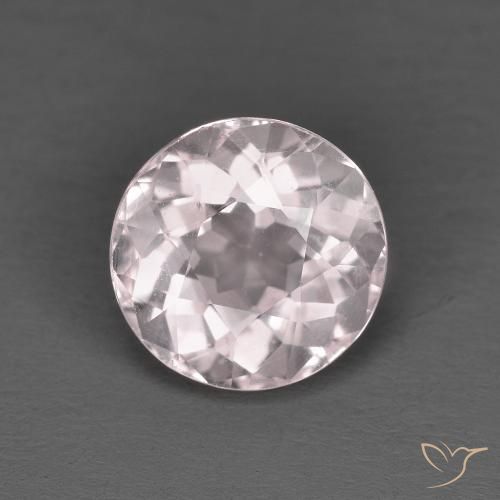 Morganite Rosa chiaro naturale da 1.45 ct, Rotondo, VS