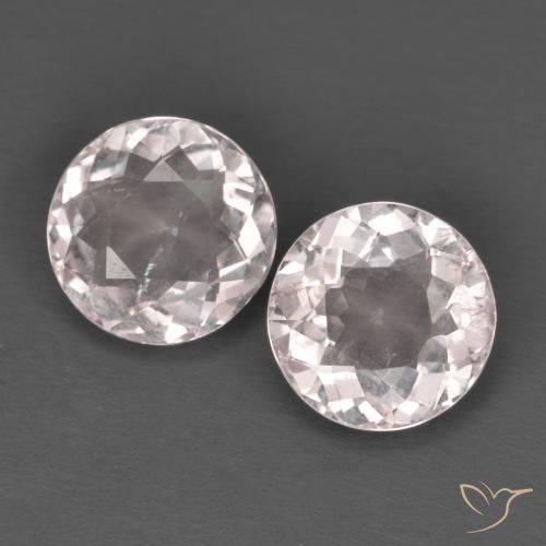 Gemme di Morganite Rosa chiaro naturale da 2.10 ct, Rotondo, VVS-VS