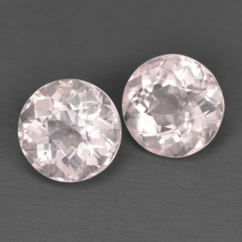 Morganite naturale rosa da 2,64 ct, taglio rotondo, VVS-VS
