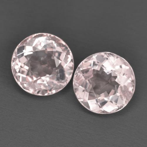 Morganite naturale rosa da 2,29 ct, taglio rotondo, VS