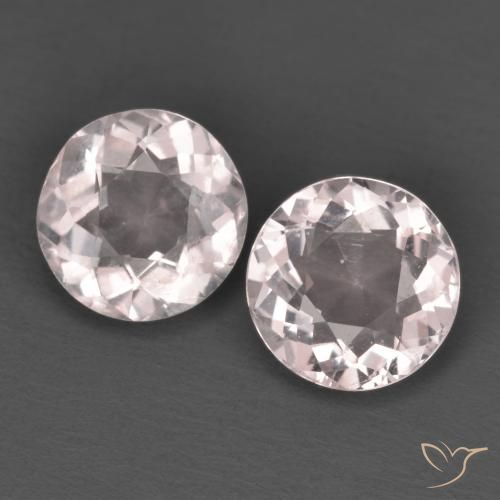 Morganite naturale rosa da 2,19 ct, taglio rotondo, VS