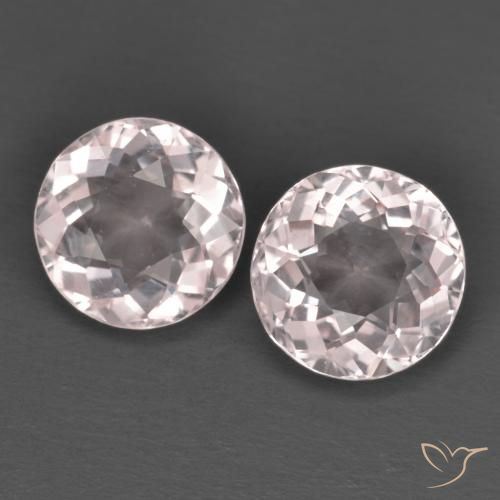 Gemme di Morganite Rosa chiaro naturale da 2.65 ct, Taglio rotondo, VS