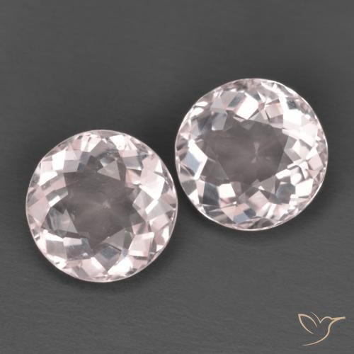Gemme di Morganite Rosa chiaro naturale da 2.65 ct, Taglio rotondo, VS