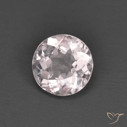 Morganite Rosa chiaro naturale da 1.10 ct, Rotondo, VS