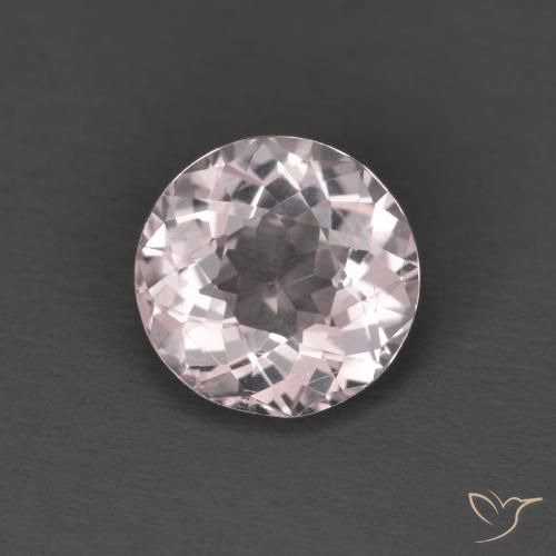 1.24ct Naturale Rosa chiaro Morganite, Rotondo, VS