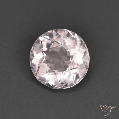 Morganite Rosa chiaro naturale da 1.24 ct, Rotondo, VS